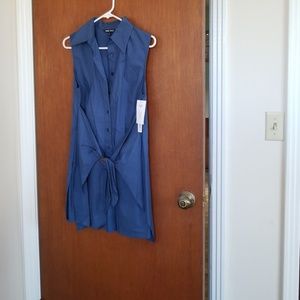 Blue sleeveless dress